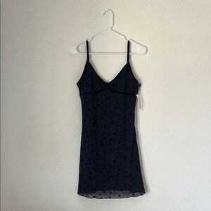 Navy Floral Slip Dress